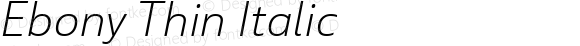 Ebony Thin Italic