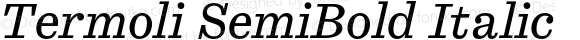 Termoli SemiBold Italic