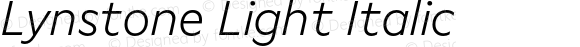 Lynstone Light Italic