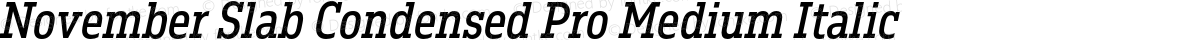 November Slab Condensed Pro Medium Italic