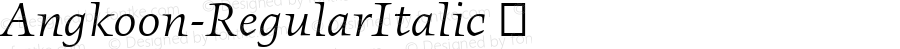 ☞Angkoon-RegularItalic