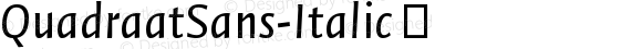 QuadraatSans-Italic ☞