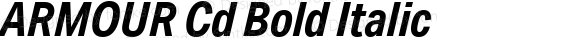 ARMOUR Cd Bold Italic Version 1.000
