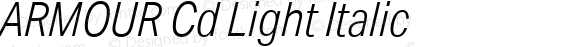 ARMOUR Cd Light Italic
