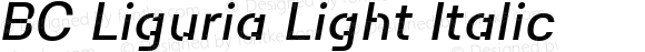 BC Liguria Light Italic