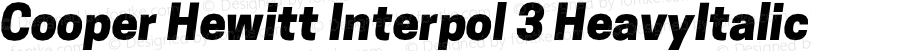 Cooper Hewitt Interpol 3 HeavyItalic