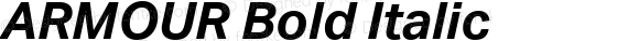 ARMOUR Bold Italic Version 1.000