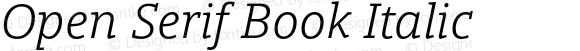 Open Serif Book Italic