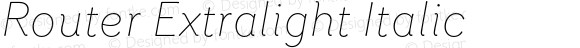 Router Extralight Italic