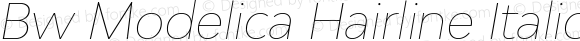 Bw Modelica Hairline Italic