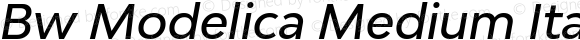 Bw Modelica Medium Italic