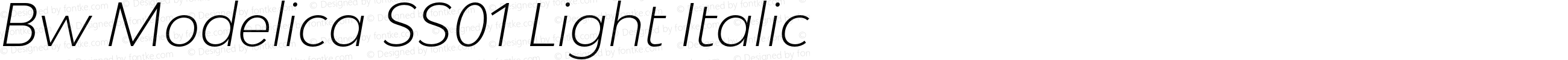 Bw Modelica SS01 Light Italic