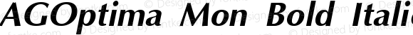 AGOptima Mon Bold Italic