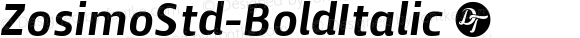 ZosimoStd-BoldItalic ☞ Version 2.002;PS 002.002;hotconv 1.0.88;makeotf.lib2.5.64775;com.myfonts.easy.delicious-type.zosimo-std.bold-italic.wfkit2.version.4LkB