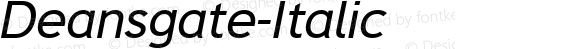 Deansgate-Italic ☞ Deansgate Italic   •   © 2015 www.k-type.com;com.myfonts.easy.k-type.deansgate.italic.wfkit2.version.4AvG