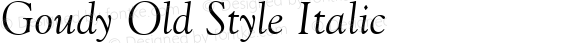 Goudy Old Style Italic