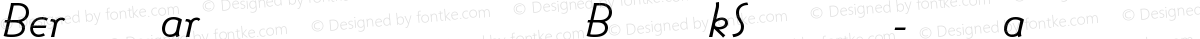 BernhardGothicABookSGTT-Italic ☞