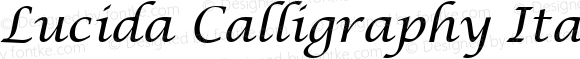 Lucida Calligraphy Italic