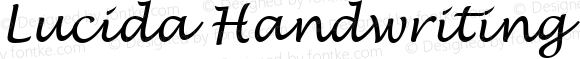 Lucida Handwriting Italic