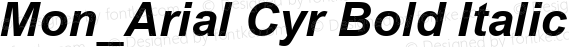 Mon_Arial Cyr Bold Italic Version 1.1 - November 1992