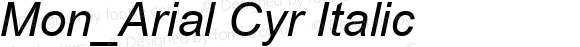 Mon_Arial Cyr Italic Version 1.1 - November 1992