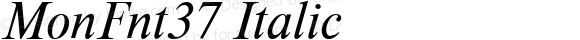 MonFnt37 Italic