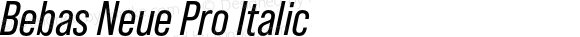 Bebas Neue Pro Italic