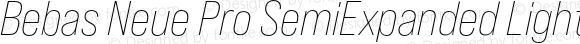 Bebas Neue Pro SemiExpanded Light Italic