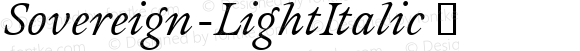 ☞Sovereign-LightItalic