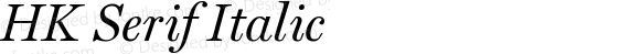 HK Serif Italic