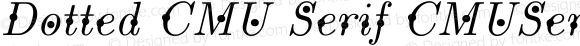 Dotted CMU Serif CMUSerif-Italic