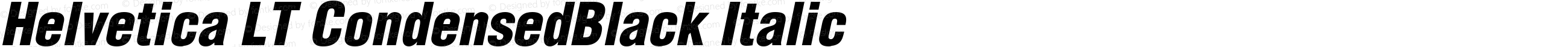 Helvetica LT Condensed Black Oblique
