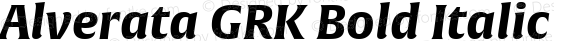 Alverata GRK Bold Italic Version 1.001