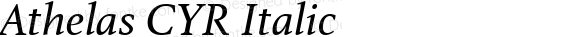 Athelas CYR Italic