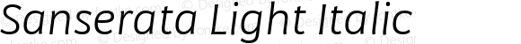 Sanserata Light Italic