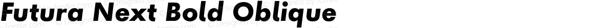 Futura Next Bold Oblique