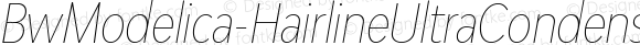 ☞Bw Modelica Hairline Ultra Condensed Italic