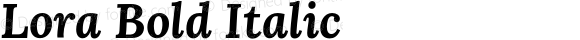 Lora Bold Italic