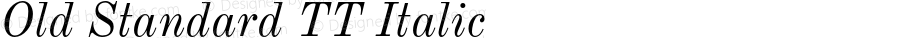 Old Standard TT Italic