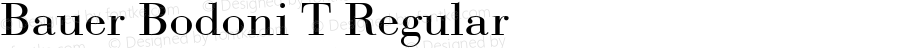 Bauer Bodoni T Regular