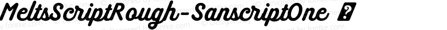 MeltsScriptRough-SanscriptOne ☞ Version 1.000;PS 001.000;hotconv 1.0.88;makeotf.lib2.5.64775; ttfautohint (v1.5);com.myfonts.easy.calderon-estudio-type-foundry.melts-script-rough.sanscript-one.wfkit2.version.4Zt6