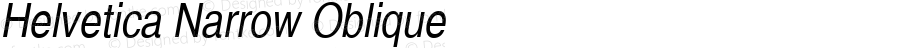 Helvetica Narrow Oblique Version 1.3 (Hewlett-Packard)
