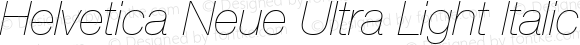 Helvetica Neue Ultra Light Italic