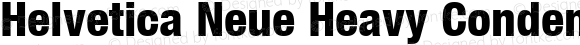 Helvetica Neue Heavy Condensed Oblique