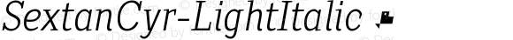 ☞SextanCyr-LightItalic