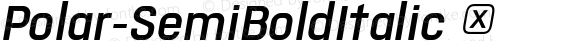 ☞Polar SemiBold Italic