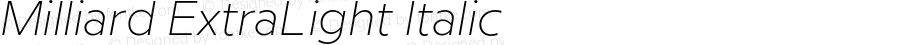 Milliard ExtraLight Italic