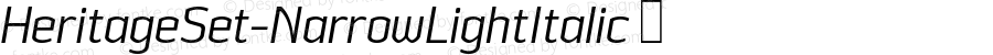 ☞Heritage Set Narrow Light Italic