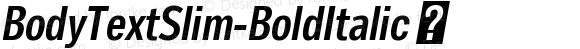 ☞Body Text Slim Bold Italic