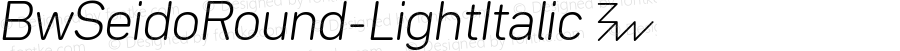 ☞Bw Seido Round Light Italic